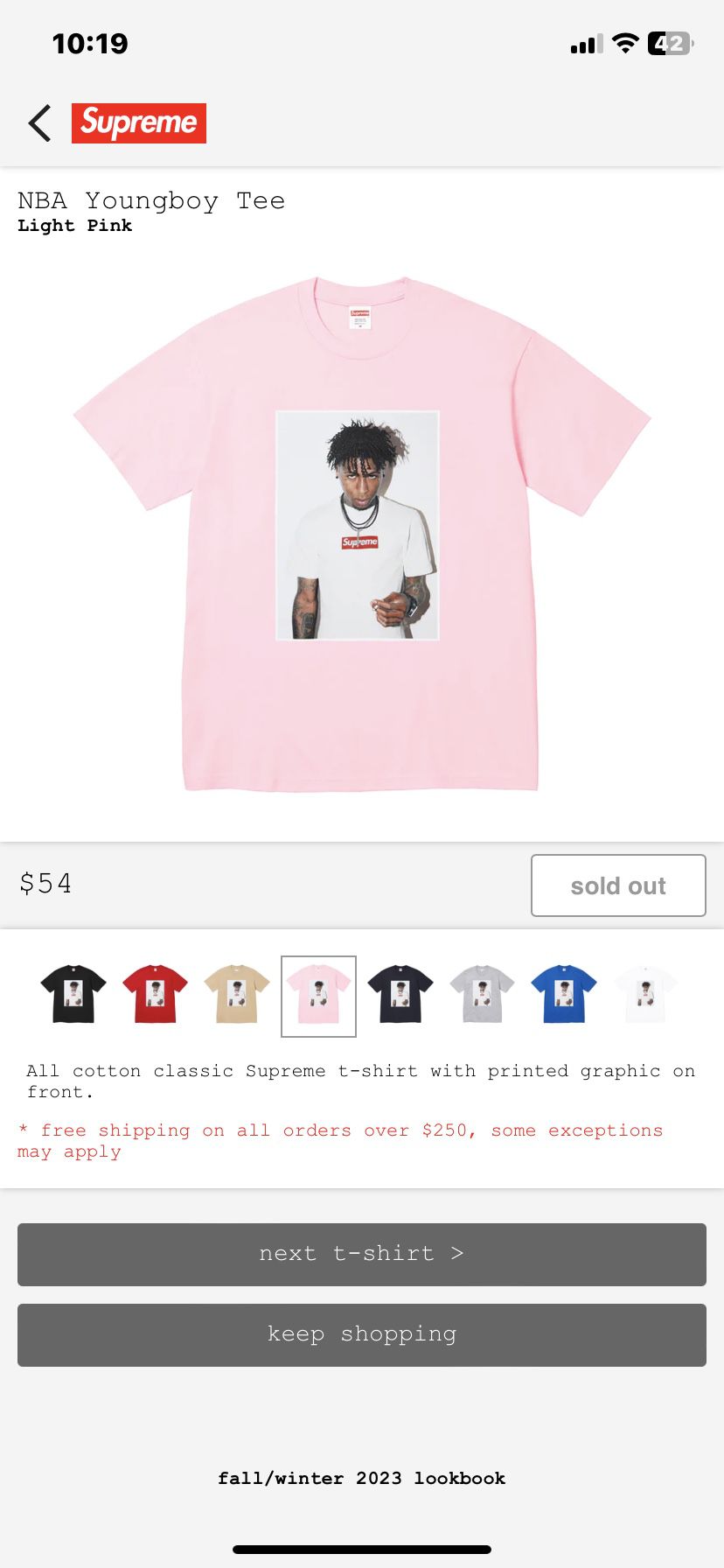 Supreme NBA Youngboy Shirt Large Pink for Sale in Cty Of Cmmrce