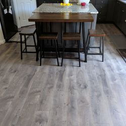 Solid Wood Bar Table And Stools