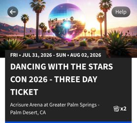 Dancing With the Stars Con Tickets (2)