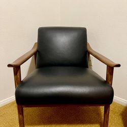 West Elm Leather Chair MCM