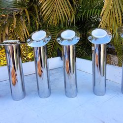 Tigress 30° And 90° 9" Polished Stainless Steel Rod Holders 