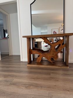 Live Edge Wood Console Table Entryway table