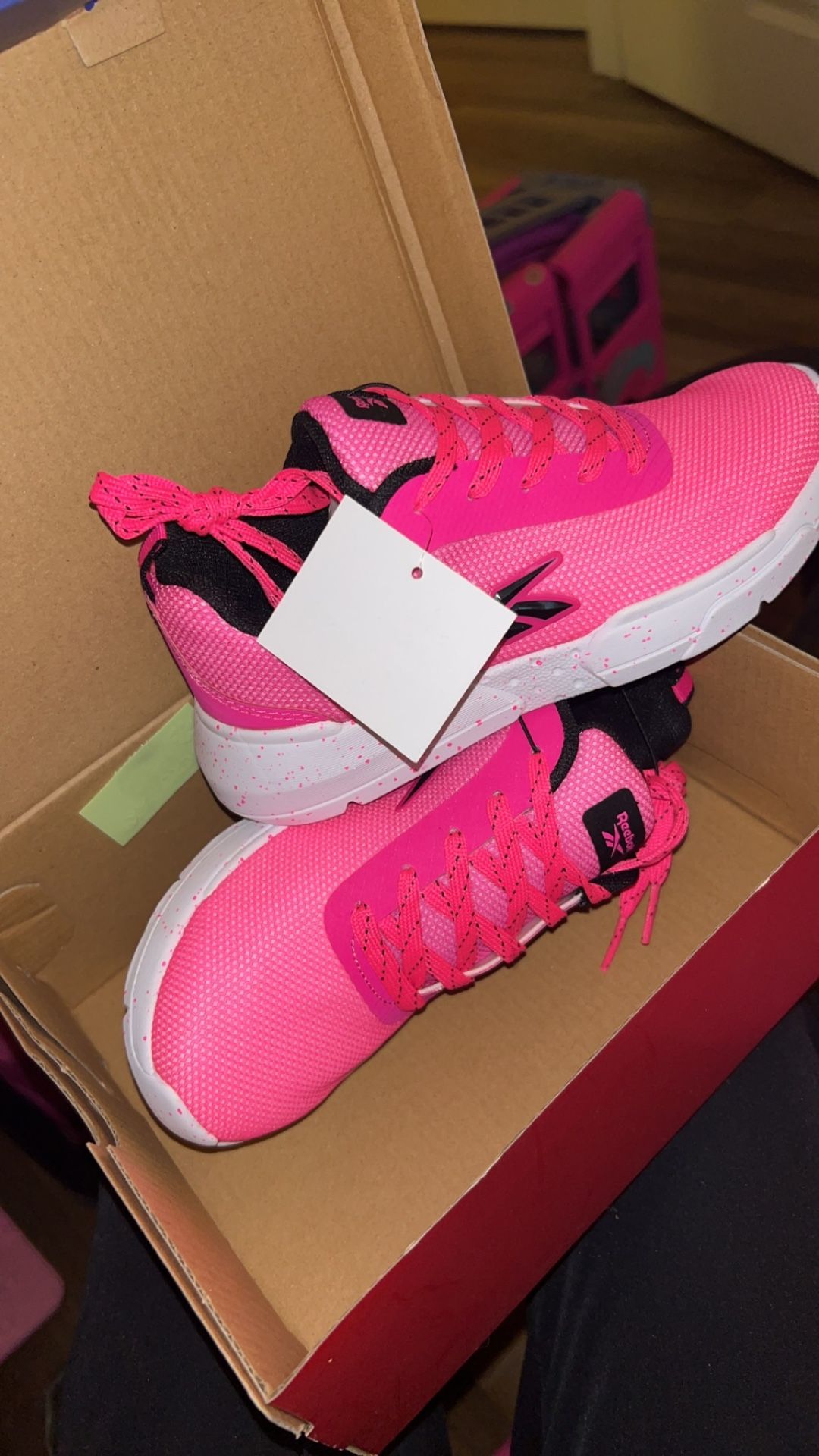 Girls pink Reebok Runner Shoes