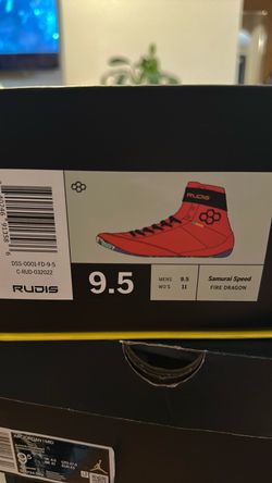Rudis Samurai Speed Fire Dragon Wrestling Shoes Size 9.5