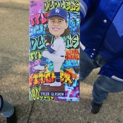 Bobble Head Glasnow( I'm Here At The Game? 51 Fd) OBF
