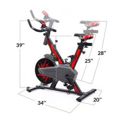 Xspec Max Pro Stationary Upright Exercise Bike w 25 lbs Flywheel