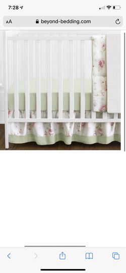 Riley's Roses Floral Baby Bedding 11pc Crib Set