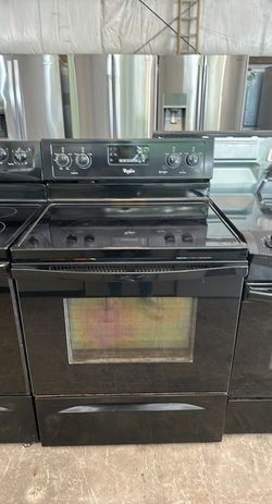 Whirlpool Electric Stove Black GlassTop