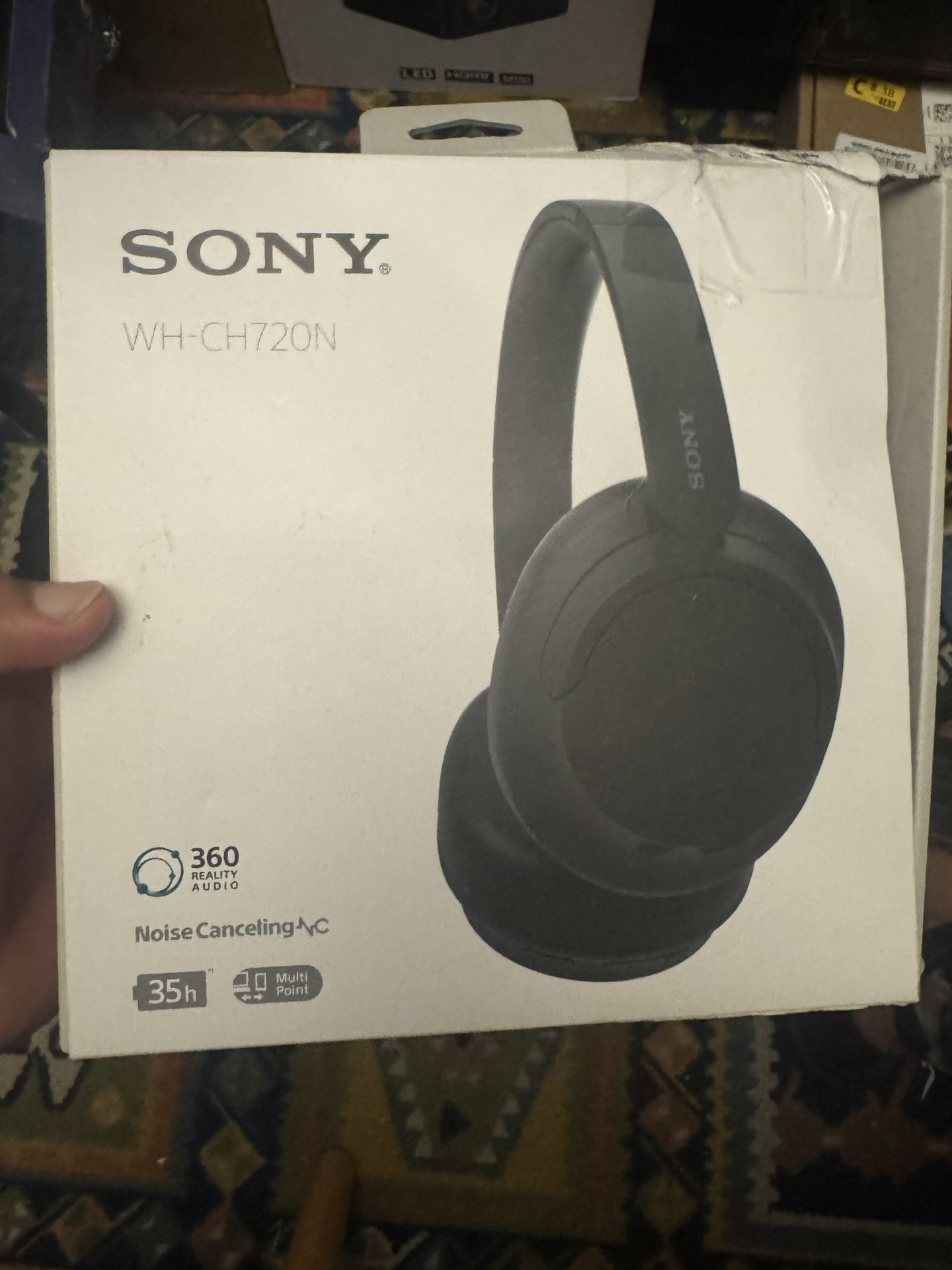 Sony WH-CH720NB Noise Canceling Wireless Bluetooth Headphones - Built-in Microphone - up to 35 Hours Battery Life and Quick Charge - Black - Internati
