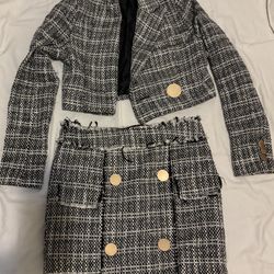 Fashion Nova Cardi B Two Piece Skirt Suit Size Small 