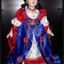 Snow white porcelain doll