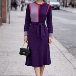 Vintage Dress 80s Colorblock Style 