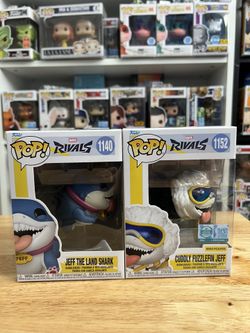 2 Jeff Land Shark Funko Pops LE 9500 PCS EXC Cuddly Fuzzlefin Marvel #1152 #1140