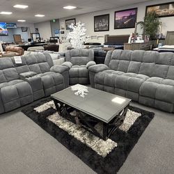 Gray Sofa & Loveseat + FREE Chair