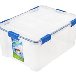 Ziploc 60 Qt./15 Gal. WeatherShield Storage Box, 1 count, Clear