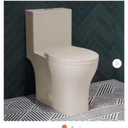 Swiss Madison Sublime III 1-piece 0.95/1.26 GPF Dual Flush Round Toilet in Bisque Seat Included $110