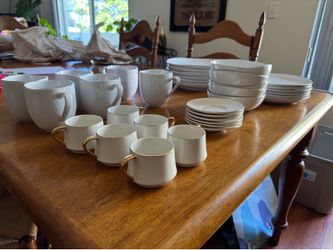 West Elm Dinner Plate and Cup Set of 6