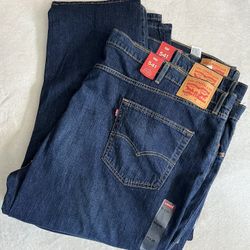 Levi Strauss 60 X 30 Big & Tall 541 Stretch Athletic Taper Dark Jeans - NWT