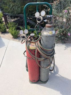 Oxygen & Acetylene Welding Torch Set with Cart