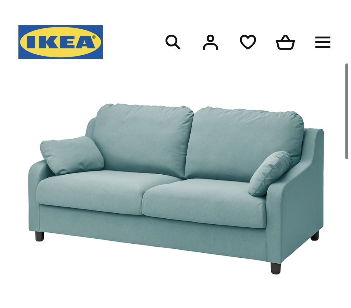 Vinliden Ikea Couch / Sofa, Like New - Light Turquoise