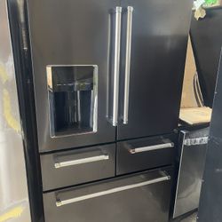 kitchenaid black stainless refrigerator 36 inches 
