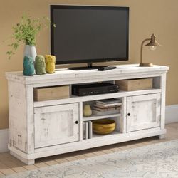 All solid wood 64” tv stand