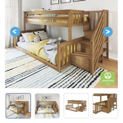 Twin Over Full Bunk With Stairs