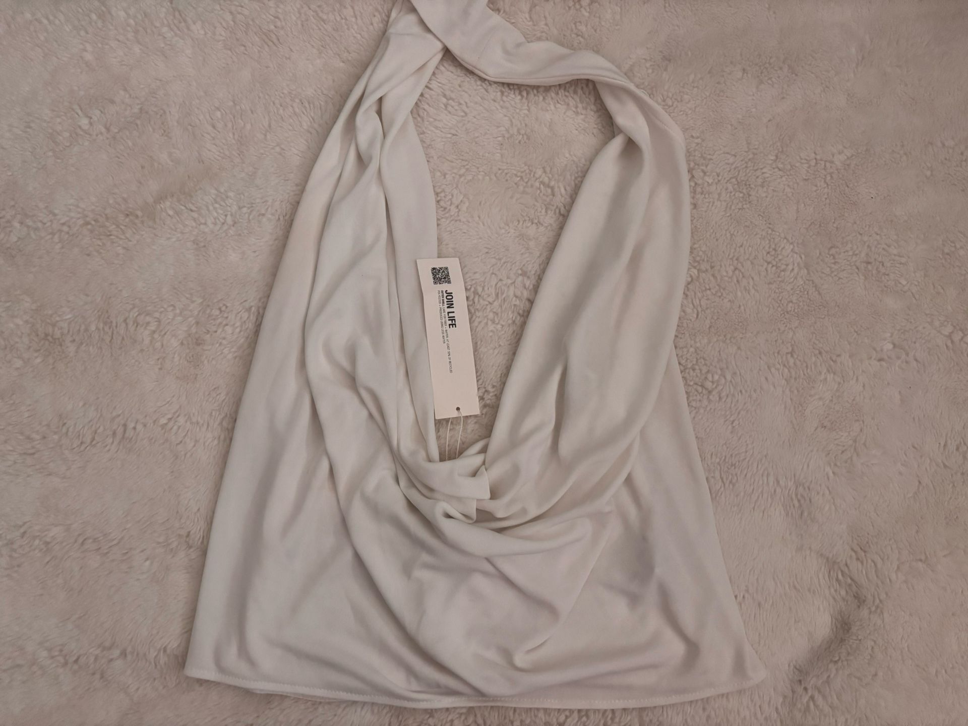 Zara White Medium Halter Top 