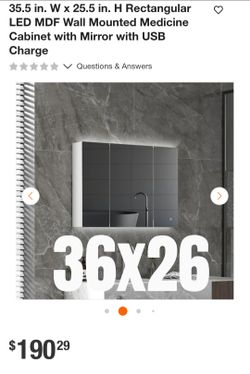 LED Wall Mounted Medicine Cabinet with Mirror