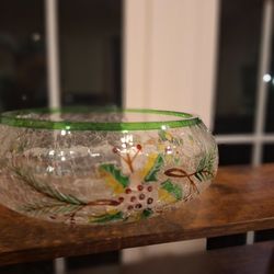 Christmas Glass Bowl