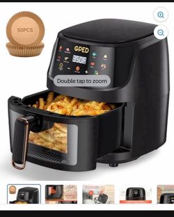 Air Fryer, 7.5 QT 8-in-1 Oilless Air Fryer Oven with Visible Cooking Window