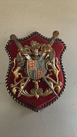 Shield and swords wall decor