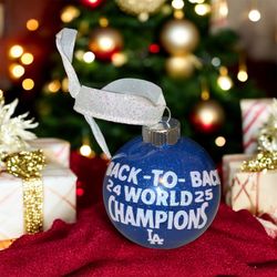 Dodgers, LA Dodgers, Custom Ornaments, Back To Back champions 