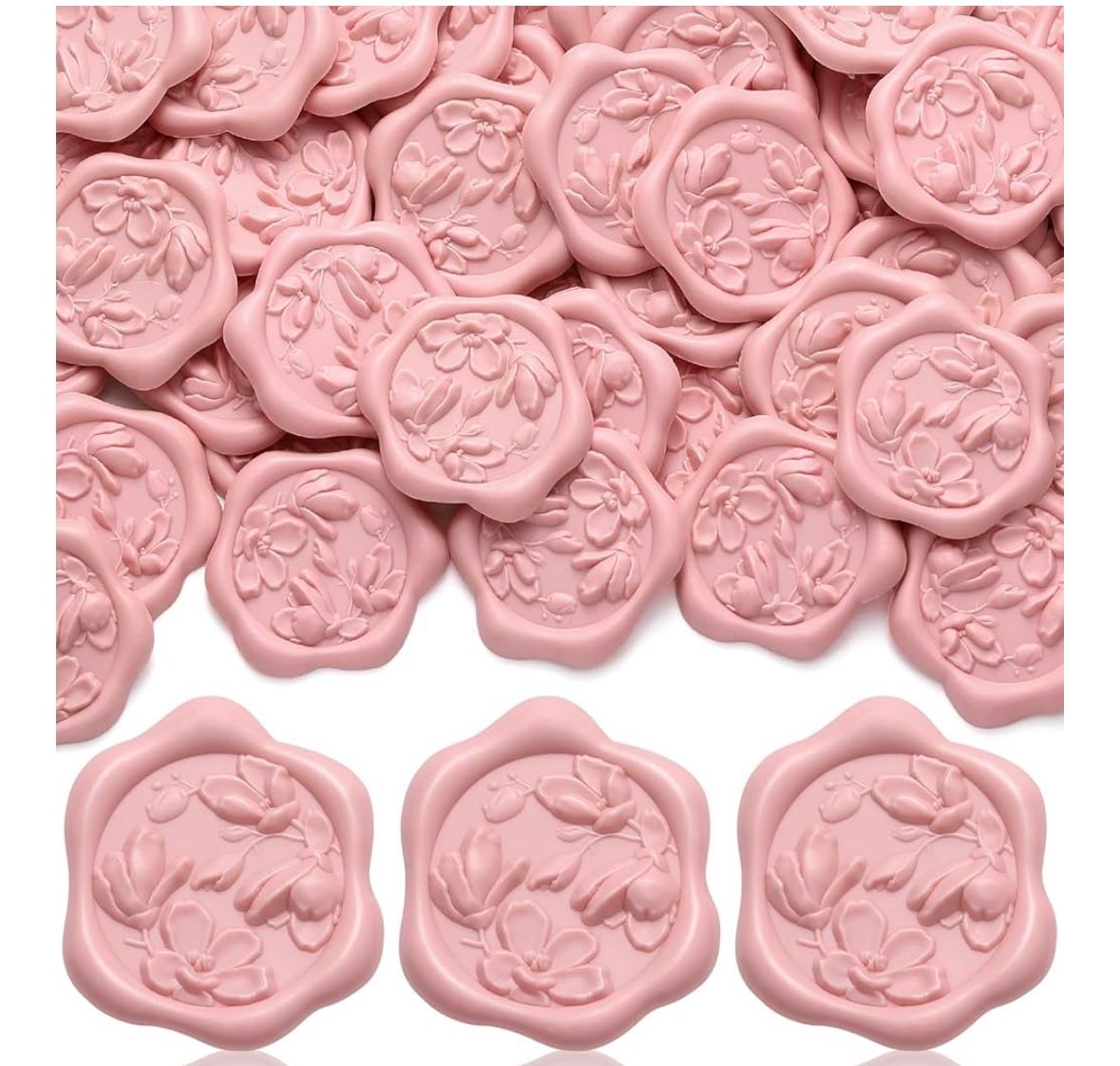 3D Magnolia Wax Seal Sticker