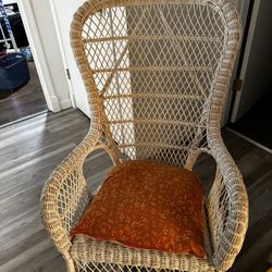 White Wicker Rocking Chair $125 OBO