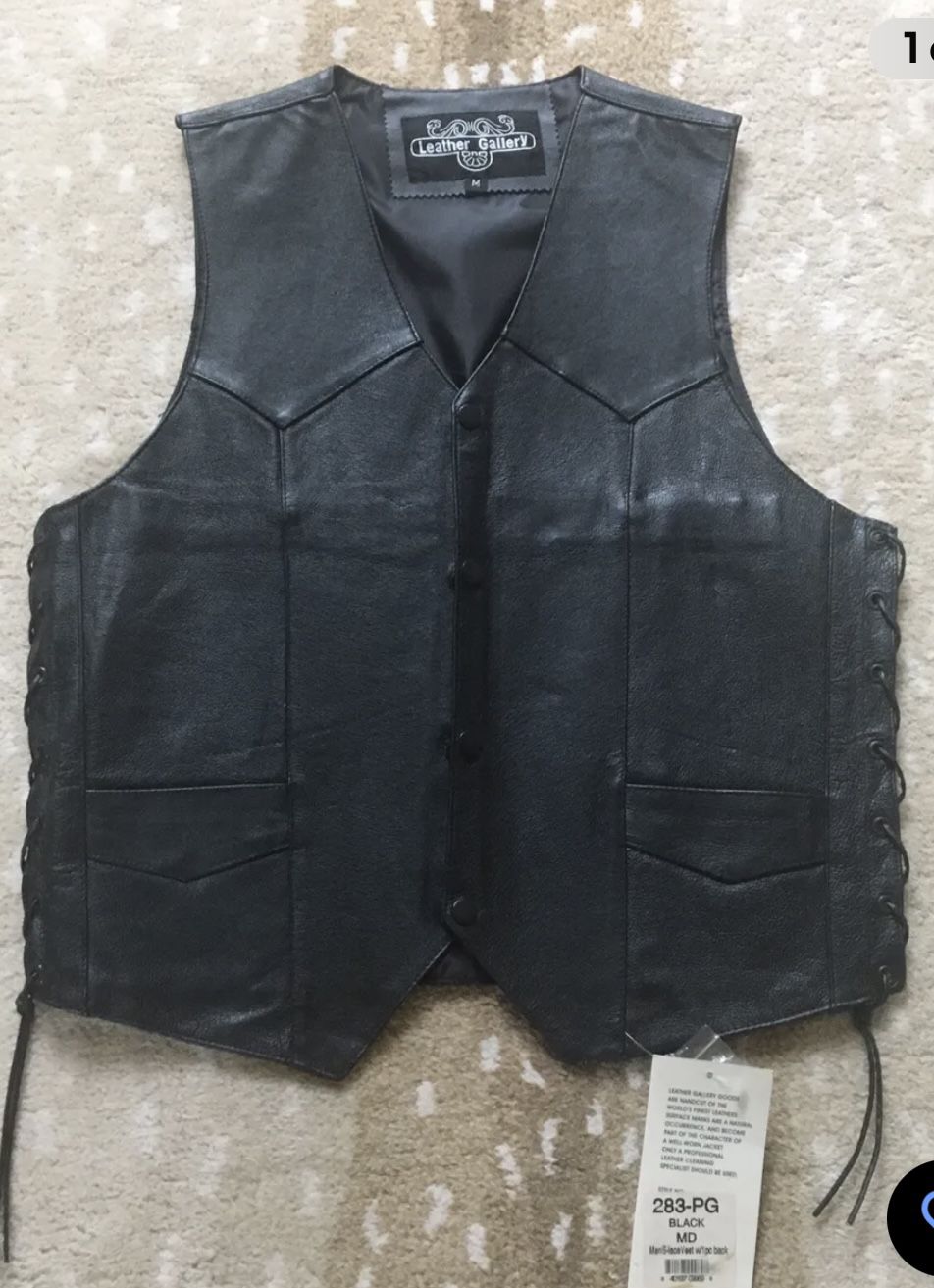Leather Vest NWT