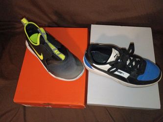 Nike black and green Pumas blue black & white