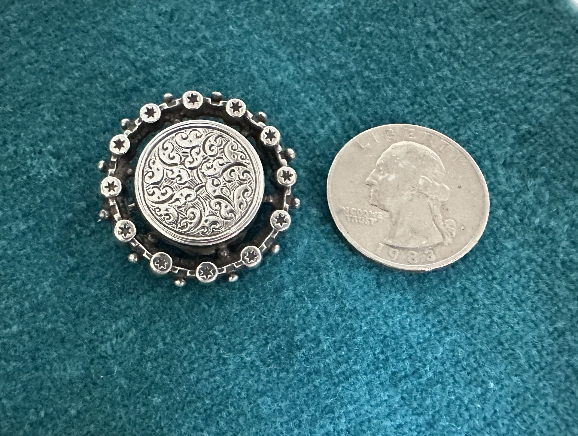 Antique English Victorian Silver Brooch