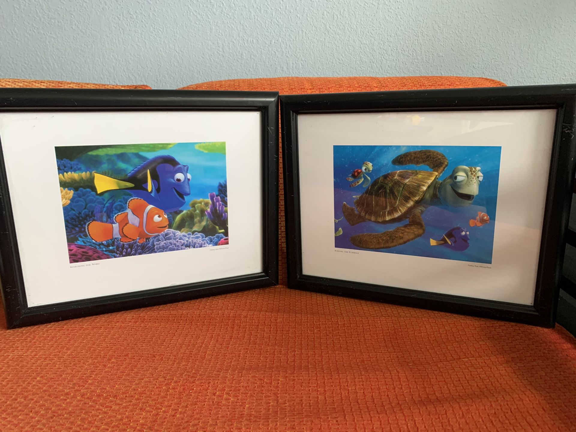 Two Disney’s finding Nemo framed posters