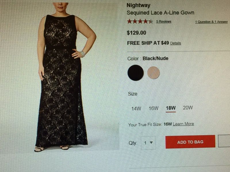 Black sequined lace A-Line Gown