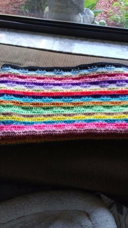 Handmade crochet blanket 64X48inches