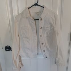 White Jean Jacket Size Small