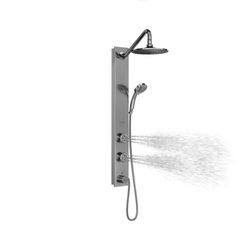 New PULSE SHOWERSPAS BRUSHED STAINLESS STEEL SHOWER SYSTEM 