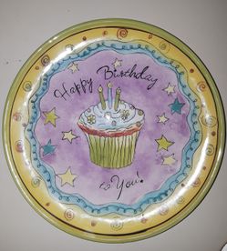 Happy birthday plate