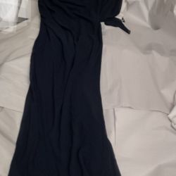 Navy Blue One Shoulder Tadashi Dress 14