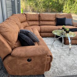 Sectional/couch/sofa, Brown, Electric Recliner, Pickup In Tampa, Delivery Available B By 