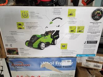 Green works new cordless. Powerful maintenance free 40 volt lawn mower with battery and charger