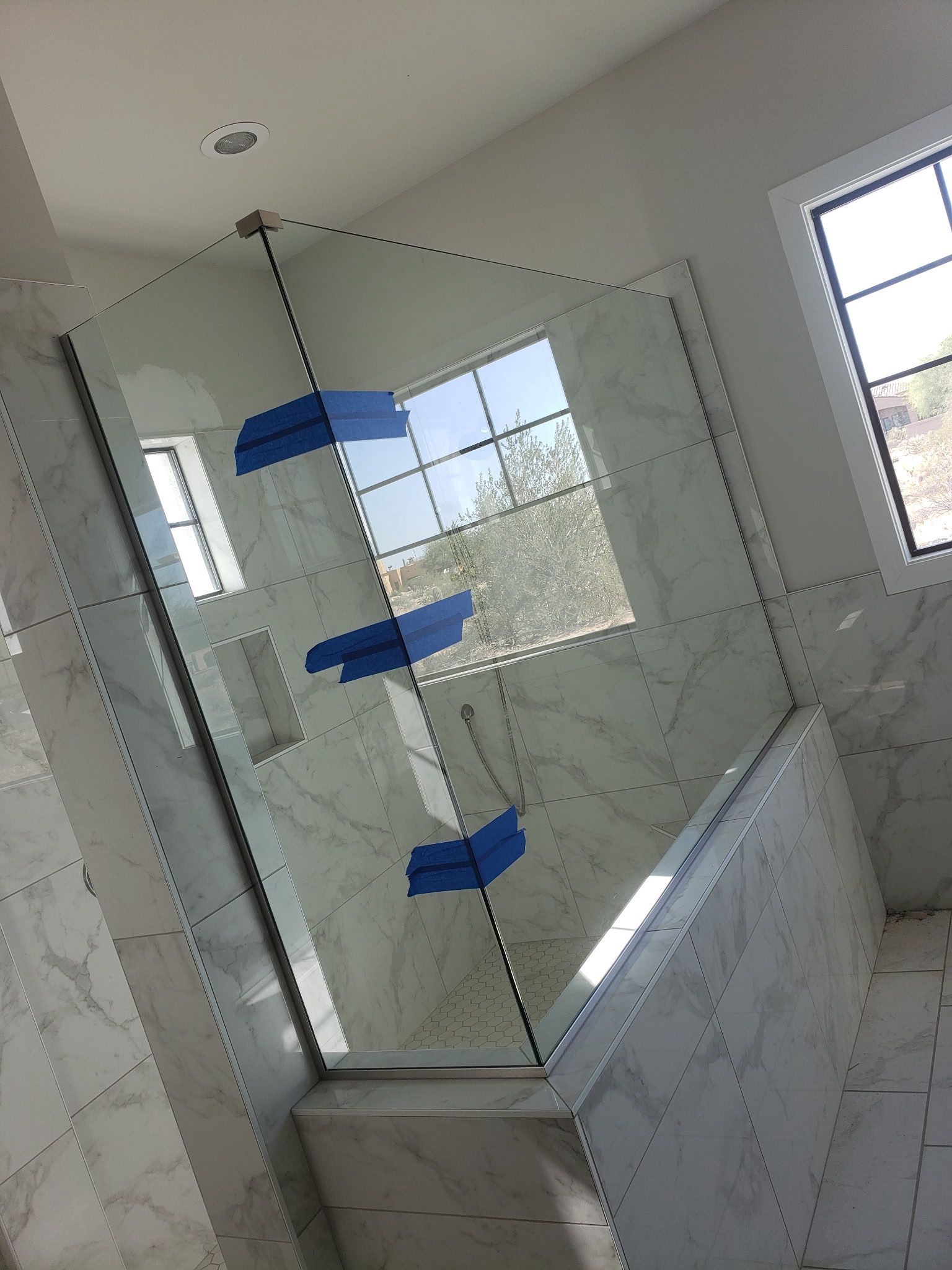 Walk-In Shower Tile Conversion Sale On Tiles And Glass Doors Installation Available For Both