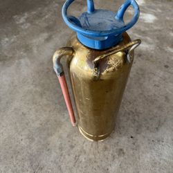 Vintage Brass Fire Extinguisher