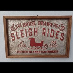 Horse-drawn sleigh rides / framed